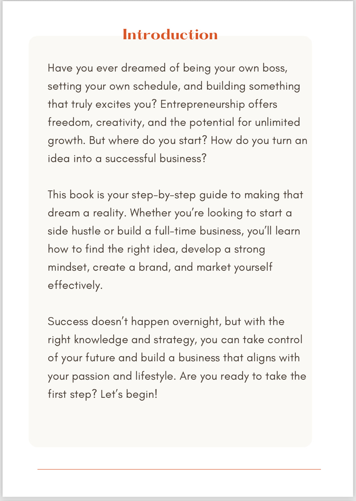 How to be Your Own Boss e-Book